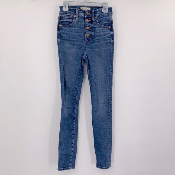 Madewell 11” High Rise‎ Skinny Jeans Button Fly Sz 23 - Picture 1 of 8